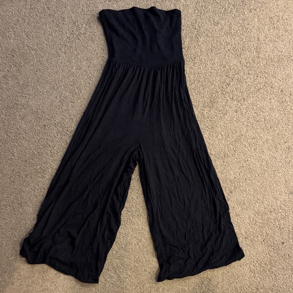 Arizona Jean Company Black Strapless Jumpsuit